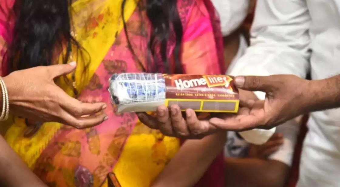 Silk sarees in matchbox